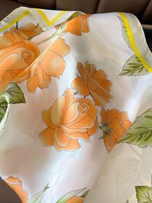 1 chiếc khăn rằn thời trang cho nữ họa tiết hoa cho cuộc sống hàng ngày - Nhiều màu - Xem 5