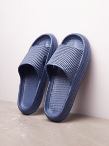 Dép xỏ ngón & dép nam Cắt ra màu trơn - Màu xanh lam - Xem 2