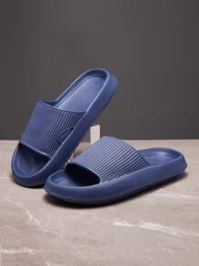 Dép xỏ ngón & dép nam Cắt ra màu trơn - Màu xanh lam - Xem 4