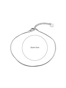 Disc Charm Silver Bangle - Silver - View 4