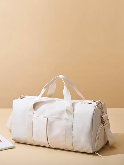 1 Pc Fashion Travel Bag Gym Bag Luggage Bag Overnight Bag Duffle Bag Garment Bag Weekend Bag Multifunction With Shoe Bag Wet And Dry Separation Portable Large Capacity For Travel Vacation School Business College Outdoor For Back To School Solid Color Nylon Classics Elegant Business Casual Bag For Student For Men And Women For Suitcase Duffel Bag For Luggage Carry On Bag College Bag Luggage Bags Weekender Bag Hospital Bag Holiday Winter