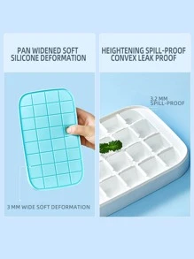 1 molde de silicona para cubitos de hielo, bandeja moderna para hacer cubitos de hielo de 32 rejillas para cocina y bar - Rosa - Ver 4