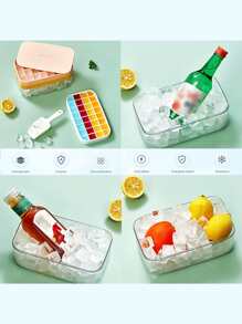 1 molde de silicona para cubitos de hielo, bandeja moderna para hacer cubitos de hielo de 32 rejillas para cocina y bar - Rosa - Ver 6