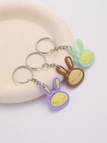 15 chiếc móc khóa hình thỏ hoạt hình - Nhiều màu - Xem 3