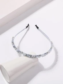 1入組女士水鑽裝飾時尚百搭髮箍適用於頭髮裝飾用品