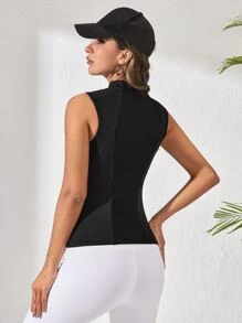 Yoga Futuristic 半拉鏈運動背心