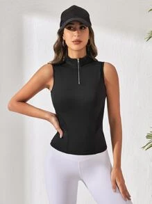Yoga Futuristic 半拉鏈運動背心