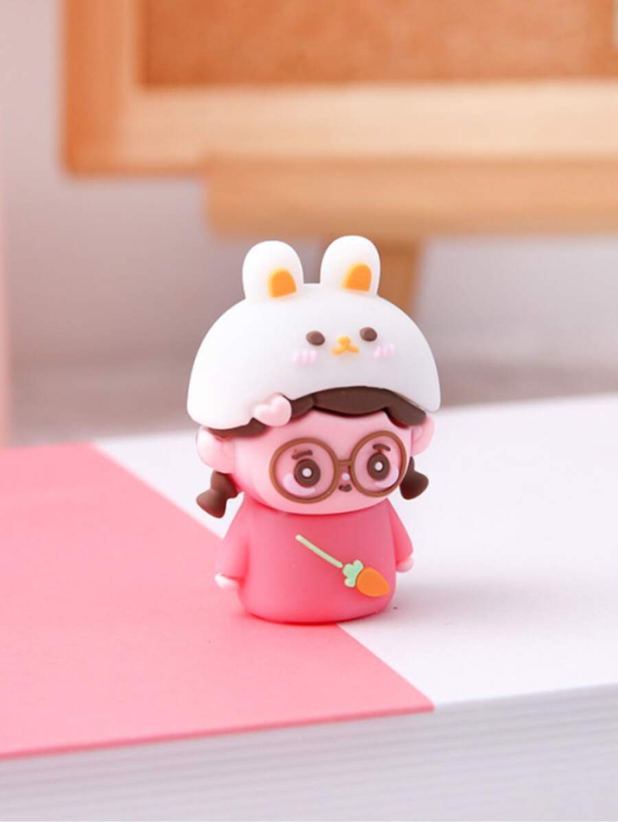 1 Hình Hoạt Hình Hình Gọt Bút Chì, Sáng Tạo Đa Năng Căn Bản Trường Gọt Bút Chì Cho Văn Phòng, Học Sinh - Hồng - Xem 1