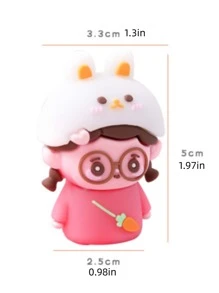 1 Hình Hoạt Hình Hình Gọt Bút Chì, Sáng Tạo Đa Năng Căn Bản Trường Gọt Bút Chì Cho Văn Phòng, Học Sinh - Hồng - Xem 5