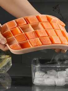 1 molde de silicona para cubitos de hielo, bandeja moderna para hacer cubitos de hielo de 32 rejillas para cocina y bar - Rosa - Ver 1