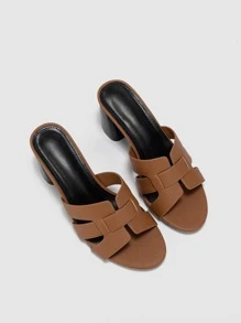 Women's Classic High-Heel Slippers, Comfortable Embossed Material, Fine Painted Edges, UV Painted Laces Resistant, Durable Round Toe Design,  Elements, Suitable For Daily Wear, Festivals, Seasonal Transitions, Summer Moments, Beaches, Shopping, Parties And Social Gatherings,  Round Toe Women's Embossed High-Heel Slippers