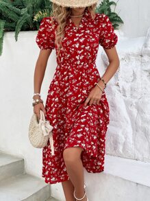 SHEIN LUNE Đầm Túi Hoa Tất cả trên in Boho - Nhiều màu - Xem 3