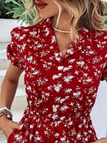 SHEIN LUNE Đầm Túi Hoa Tất cả trên in Boho - Nhiều màu - Xem 7