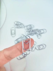 50 Cái Kẹp Giấy Màu, Kẹp Giấy Đa Năng Đơn Giản Cho Văn Phòng, Trường Học - Bạc - Xem 1