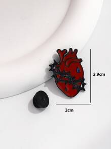心臟設計胸針 - 彩色 - 查看 3