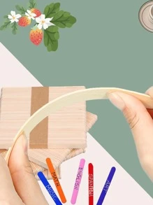 1入組極簡風格木頭棒 - 白色 - 查看 3