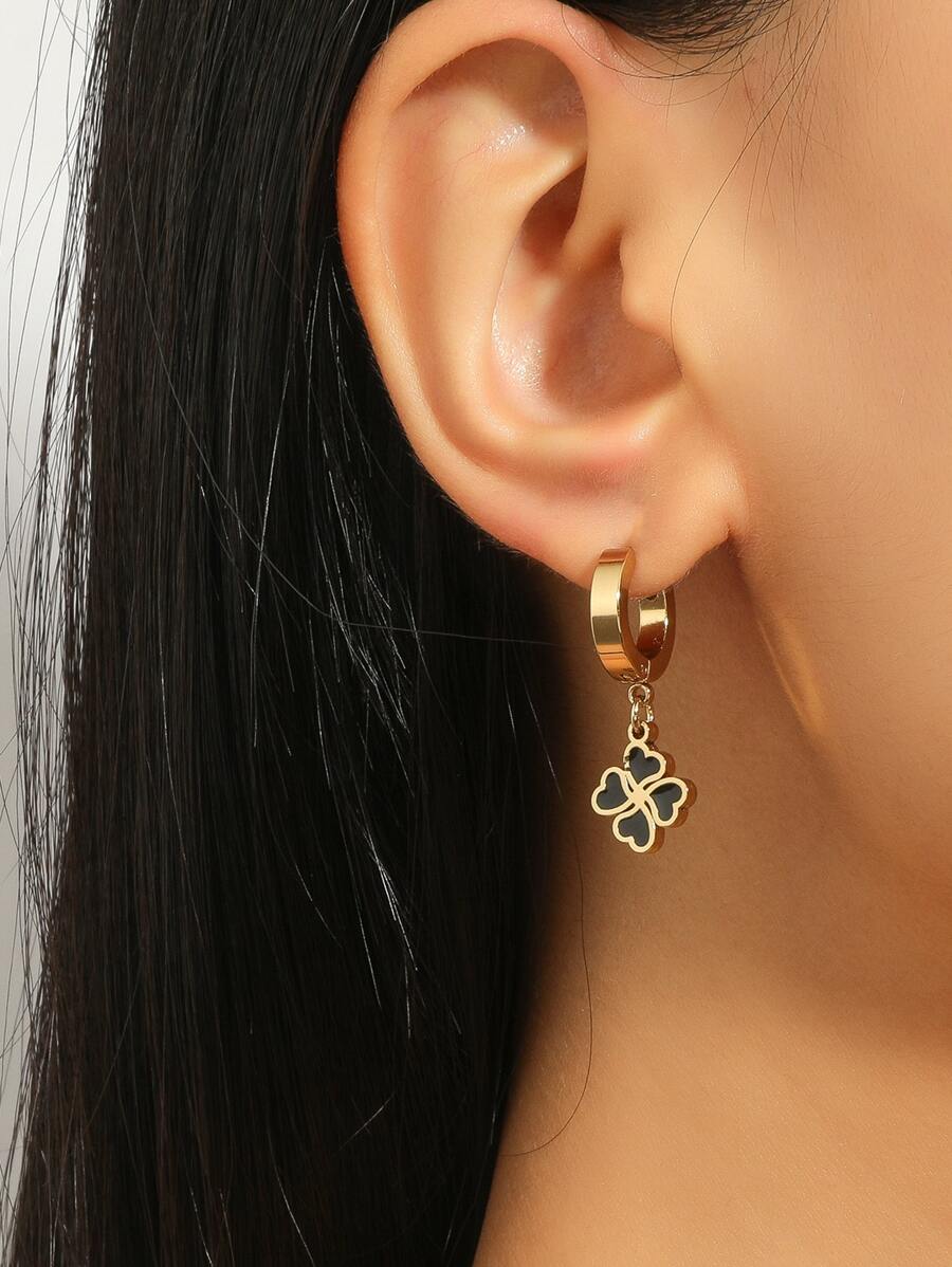 Hoa tai trang trí cỏ ba lá - Nhiều màu - Xem 1