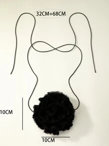 chi tiết xếp nếp vòng cổ tua rua - Nhiều màu - Xem 4