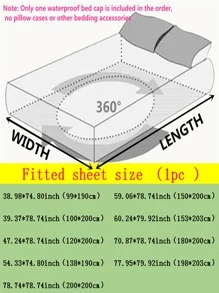 1入組素色防水床笠臥室現代複合織物床笠 - 灰色 - 查看 2