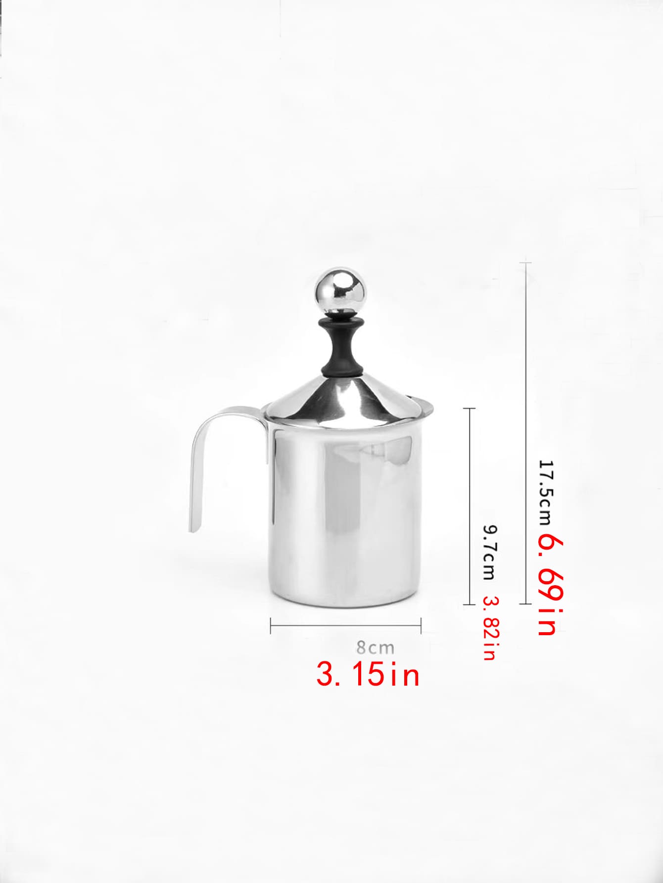 1pc Milk Frothing Pitcher, Stainless Steel Manual Milk Frother For Household School Supplies Back To School