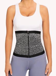 1pc PU Sports Waist Belt Shapewear Waist Trainer Corset Gym Accessories Belly Slimming Girdles, Lumbar Girdles Belly Slimming Corset - Grey - View 1