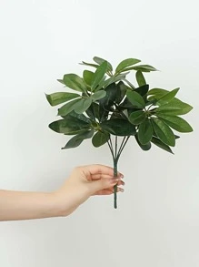 1 件塑料人造植物，人造叶枝适用于家居装饰、假植物、秋季装饰、房间、书桌、花园装饰、房间装饰用品、情人节、礼物 - 綠色 - 查看 2