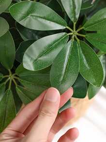 1 件塑料人造植物，人造叶枝适用于家居装饰、假植物、秋季装饰、房间、书桌、花园装饰、房间装饰用品、情人节、礼物 - 綠色 - 查看 6