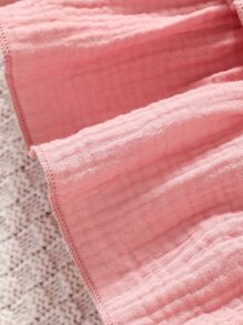 Conjunto De Duas Peças Casuais, Vintage E Doce Com Bloco De Cores Para Menina Jovem Manga Com Babados, Gola Redonda Para O Verão - Multicolorido - Ver 6