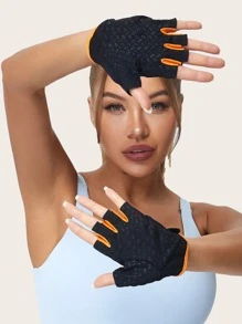 1pair Breathable Half-finger Cycling Gloves