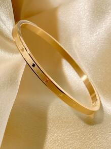 字母細節手鐲 - 金黃色 - 查看 1