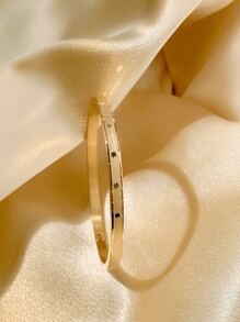 字母細節手鐲 - 金黃色 - 查看 2