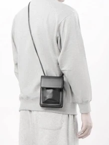 Minimalist Square Bag Mini Flap Black - Black - View 1