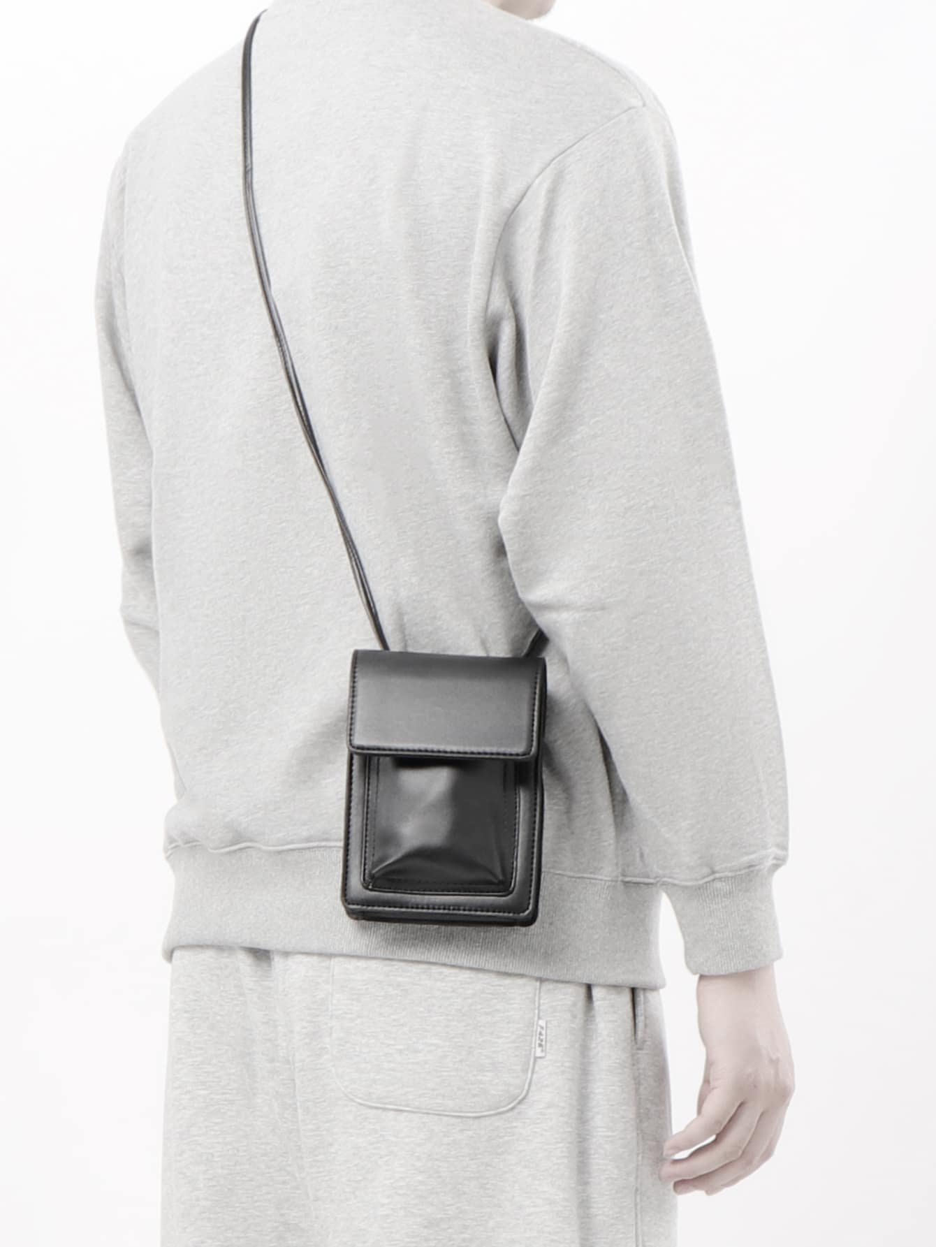 Minimalist Square Bag Mini Flap Black - Black - View 1