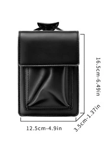 Minimalist Square Bag Mini Flap Black - Black - View 7