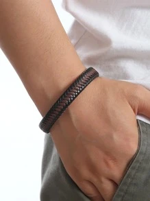 Pulsera trenzada minimalista para hombre, para regalo de joyería y fiesta