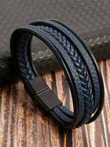 Nam Bện Vòng đeo tay nhiều lớp , Đối với Đồ trang sức Qủa tặng Và Buổi tiệc - Màu xanh lam - Xem 2