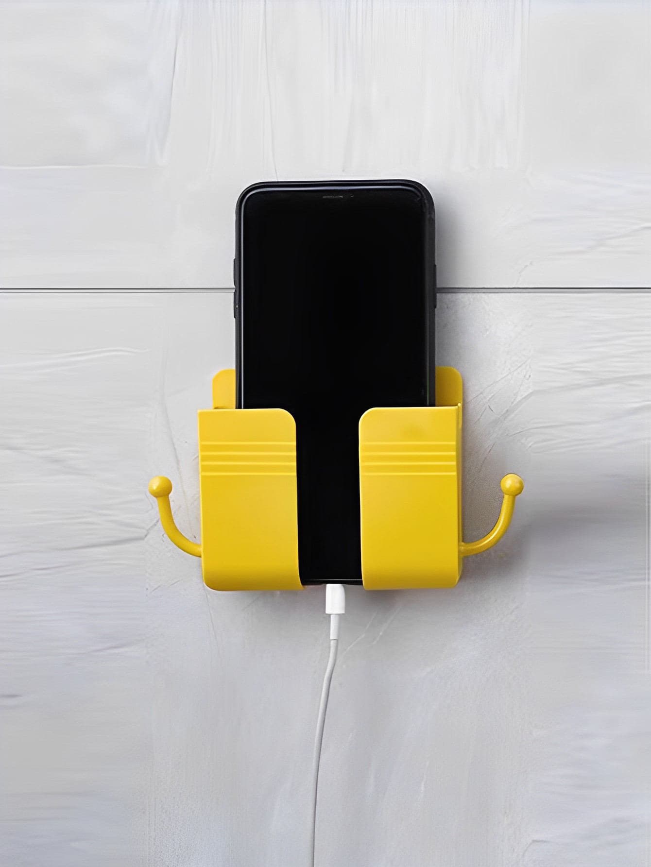1pc Wall Mounted Phone Holder - Yellow - View 1