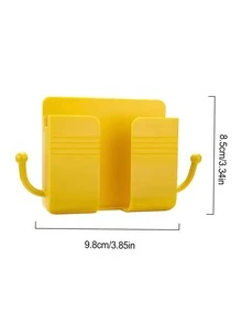 1pc Wall Mounted Phone Holder - Yellow - View 3
