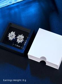 اقراط مسماري مكعب زركونيا زخرفة