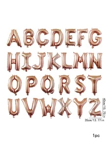 1 bóng nhựa 16 inch, bóng trang trí đồ họa chữ cái cho bữa tiệc - Xem 3