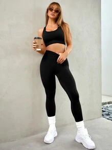 Yoga Basic 無縫高彈力運動型文胸帶緊身褲