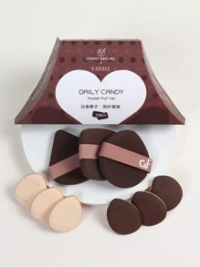 3入組化妝棉和6入組手指迷你化妝棉，帶氣墊粉撲、不含乳膠混合海綿和化妝棉，適用於粉底液、粉餅、遮瑕膏適合所有膚質 - 彩色 - 查看 4