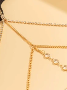 唱片裝飾大腿鏈 - 金黃色 - 查看 3