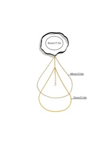 唱片裝飾大腿鏈 - 金黃色 - 查看 5