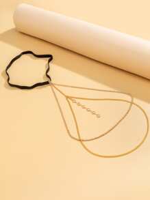 唱片裝飾大腿鏈 - 金黃色 - 查看 4