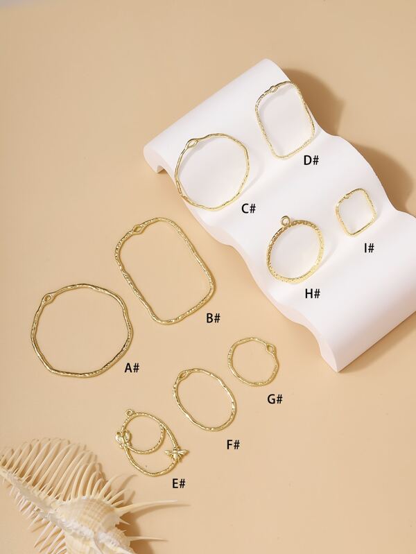 10pcs/set Geometric DIY Pendant