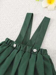 嬰兒迷彩印花泡泡袖T恤和百褶背带半身裙 - 彩色 - 查看 6