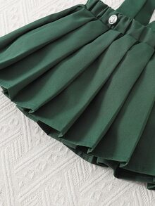 嬰兒迷彩印花泡泡袖T恤和百褶背带半身裙 - 彩色 - 查看 7