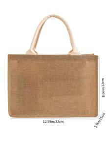 1 Miếng Màu thuần Oxford Lanh Hằng ngày Túi ăn trưa - Màu xanh lam - Xem 2