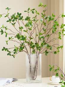 1 pièce Plante artificielle en plastique, branche de feuilles artificielles pour la décoration de la maison, la Saint-Valentin, les cadeaux